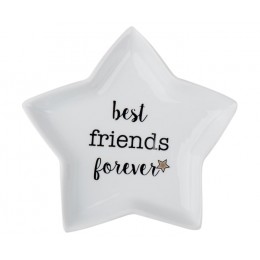 Десертная тарелка-звездочка "Best friends forever"
